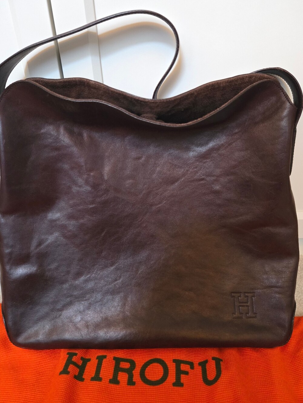 Japanese Full Leather Brown Shoulder Bag